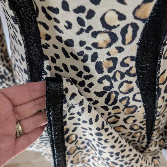 maria grazia severi leopard print Signature dress Size 42 It US 6 - Picture 6 of 11